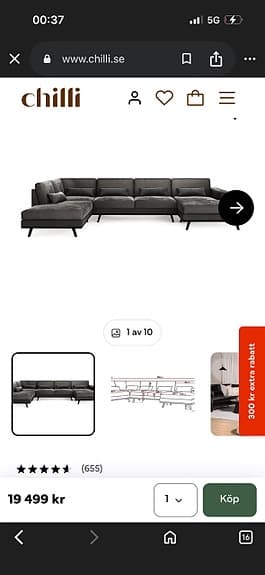 5 sits soffa