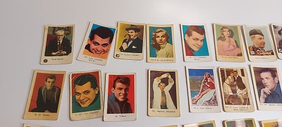 Retro Samlarkort Filmstjärnor 50 st – Klassiker Hollywood & Europa