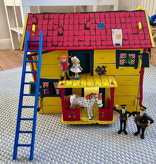 Pippi Långstrump leksakshus med figurer