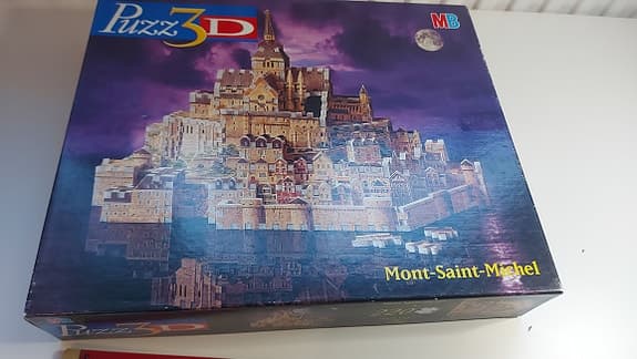 MB Puzz 3D Mont Saint Michel – Samlarobjekt / Dekor / Vintage