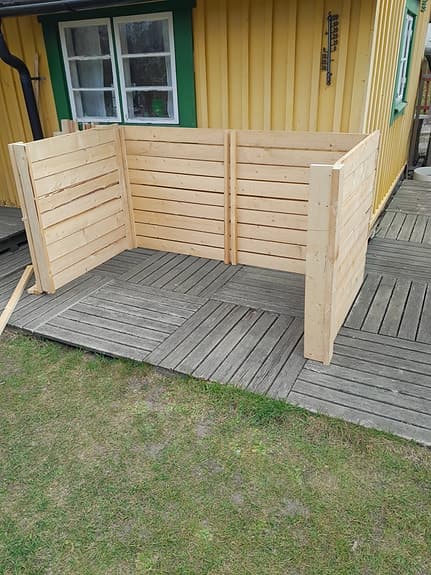 Kompostlåda 1meter x 1m. x 2m.