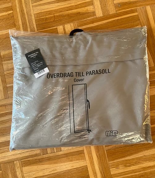 Nytt Mio överdrag till parasoll beige-grått 250cm 55cm