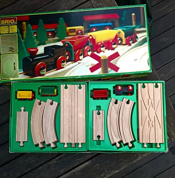 BRIO - träjärnväg i originalkartong - 30 delar.