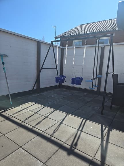 Gungställning med två babysäten