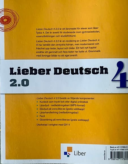 Lieber Deutsch 2.0 nivå 4 lärobok i tyska