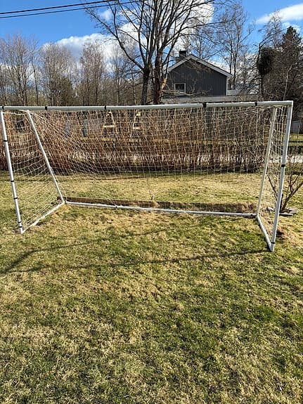 Fotbollsmål med nät för trädgård