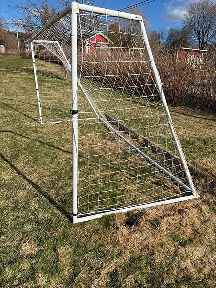 Fotbollsmål med nät för trädgård