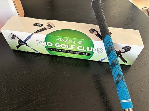Oculus Quest 2, 128 GB, VR-headset med golfklubbor