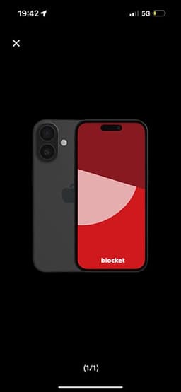 Apple iPhone 16 64 GB svart