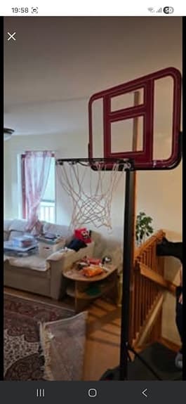 Basketkorg med ställning 160 - 210 cm