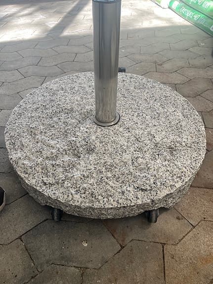 2 st. Brafab Grosetto parasollfot 70 kg grå med hjul