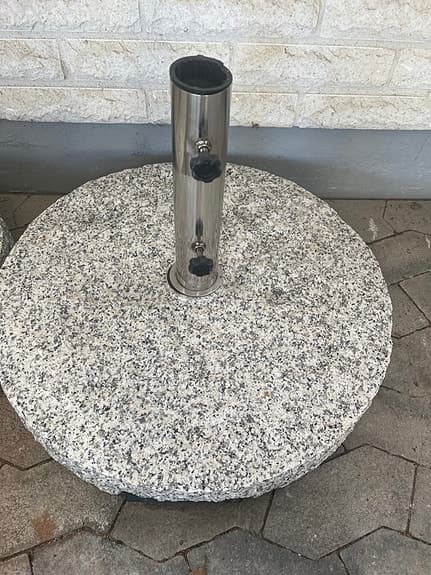 2 st. Brafab Grosetto parasollfot 70 kg grå med hjul