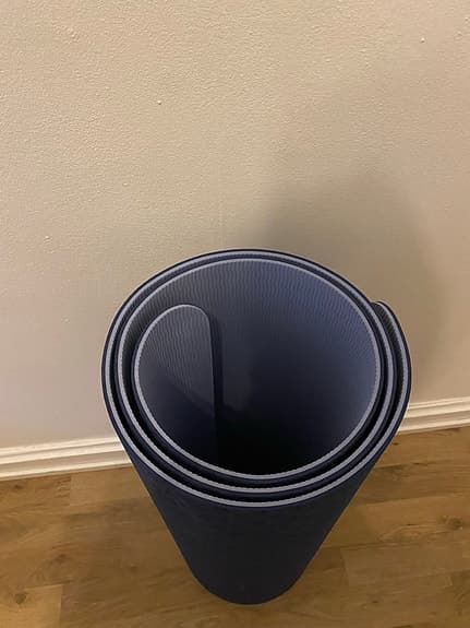 Blå yogamatta / träningsmatta