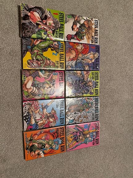 10 stycken steel ball run manga