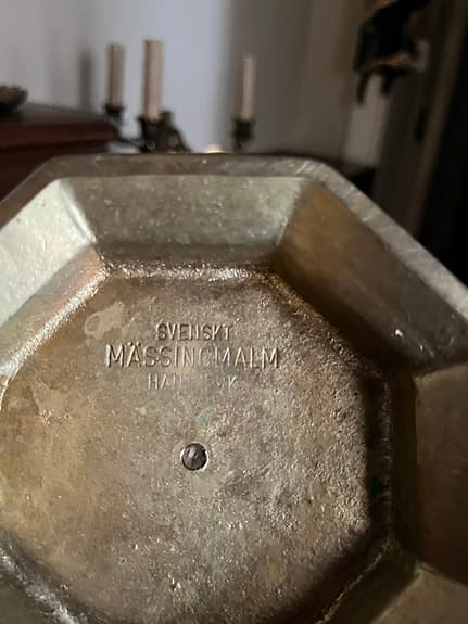 Mässingsljusstake sjuarmad