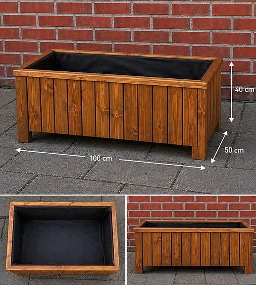 🌿 Elegant odlingslåda i trä (Raised Garden Bed) 🌿