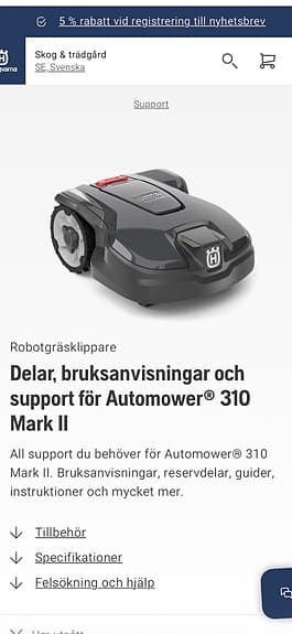 NY Husqvarna Automover 310 mark II