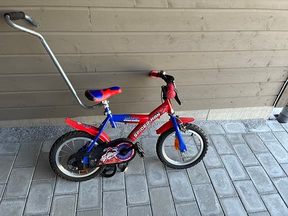 Barncykel 14tum spiderman