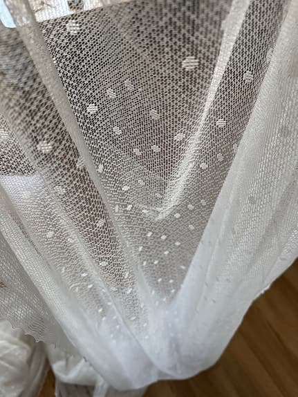 10 meter nytt, mormorsgardin, sy gardiner, 250 för allt.