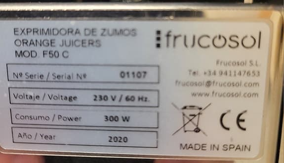 Frucosol F50 C automatisk apelsinpress 300W