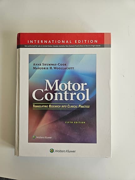 Anne Shumway-cook Motor control