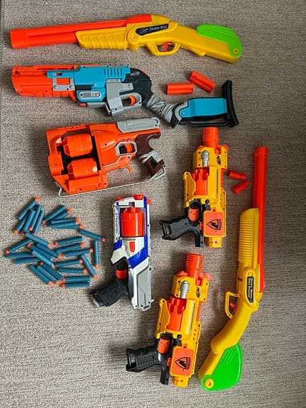 Nerf leksakspistoler och gevär