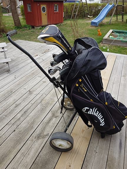 Golfset höger Callaway X20 4-PW + driver, putter, bag och vagn