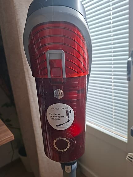 OBH skaftdammsugare röd/grå