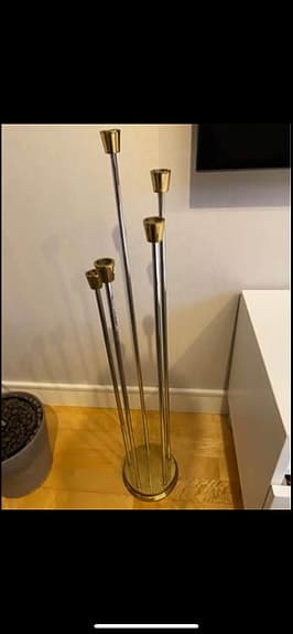 5-armad ljushållare i mässing