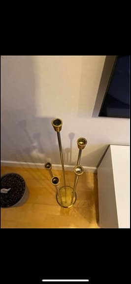 5-armad ljushållare i mässing