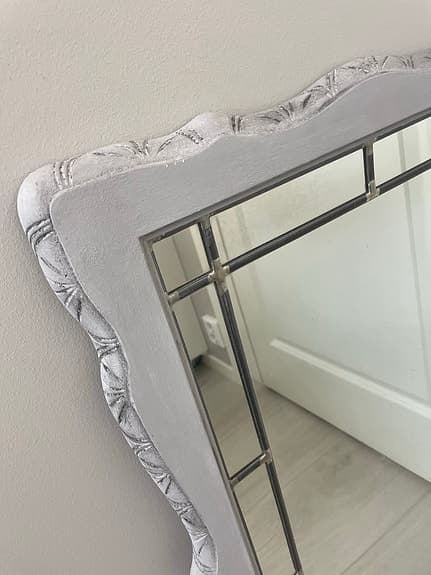 Spegel med blyinfattat glas, retro