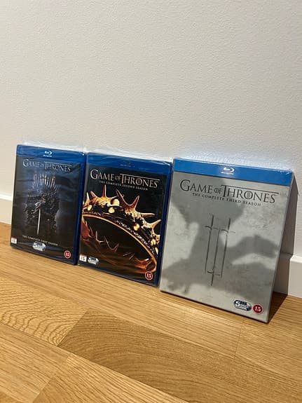 Game of Thrones Blu-ray boxar säsong 1–3