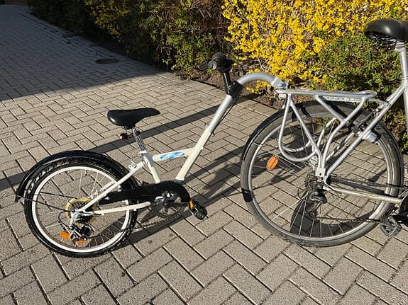 Påhängscykel + specialpakethållare