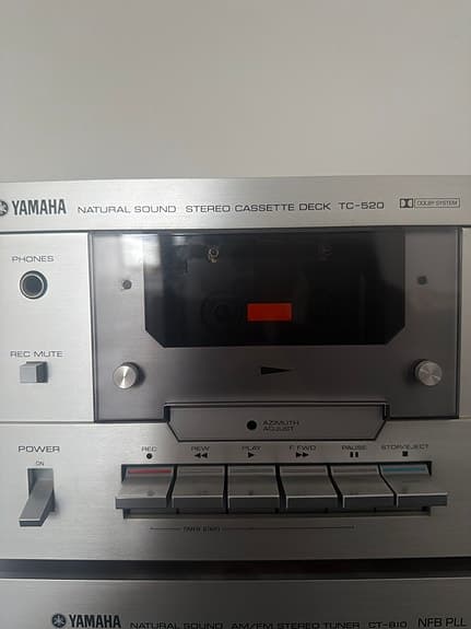 Yamaha stereopaket med kassettdeck, tuner och försteg/slutsteg