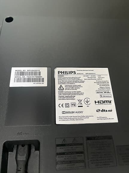 Philips 58” 4K Smart TV – 58PUS6203