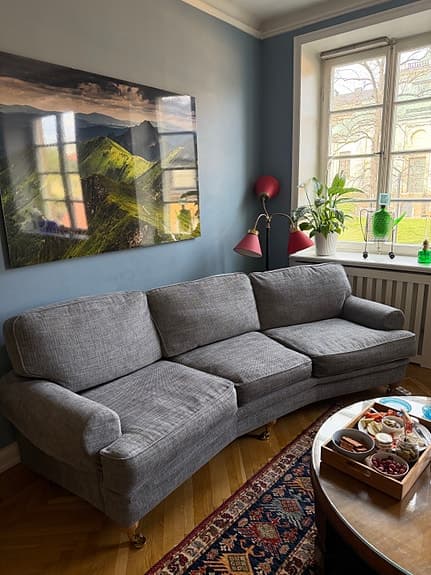 Välvd Howard soffa 3 sits - svensk tillverkad