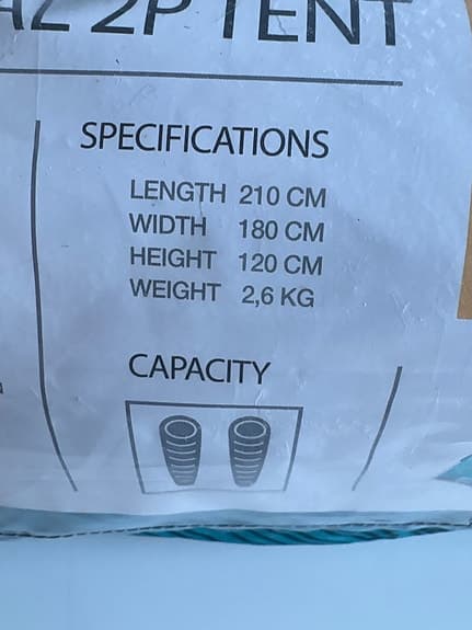 Festival 2P tält 2‑mannatält turkos