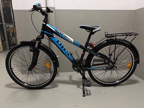 DBS barncykel 24" svart/blå