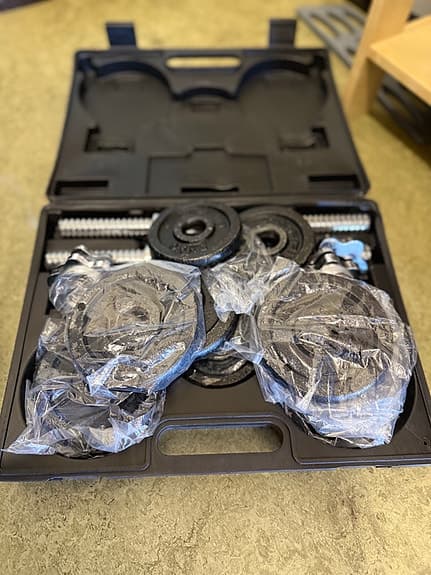 X-erfit Weight Case hantelset med vikter i väska