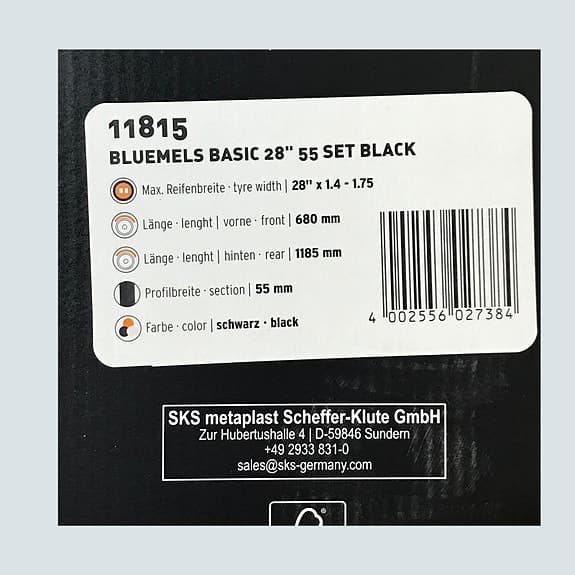 SKS Bluemels Basic 28" stänkskärmar svart