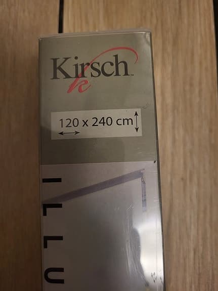 Ny vit Kirsch oöppnad mörkläggningsgardin/rullgardin