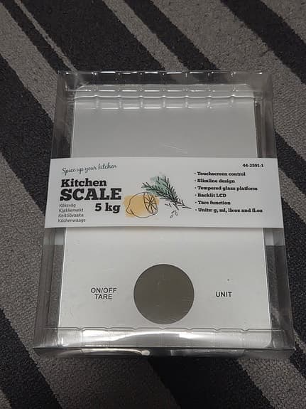 Clas Ohlson köksvåg digital 5 kg vit