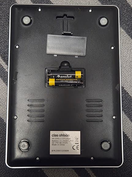 Clas Ohlson köksvåg digital 5 kg vit