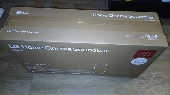LG Soundbar med subwoofer och bakhögtalare 4.1 400W Splitterny Inköpskvitto