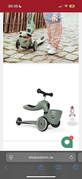 Scoot & Ride, sparkcykel / balanscykel grön