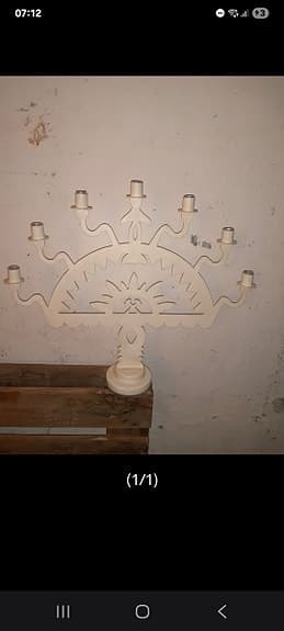 ljusstake trä vit