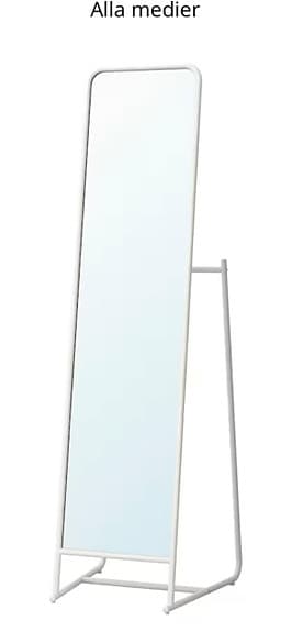 IKEA golvspegel vit fristående