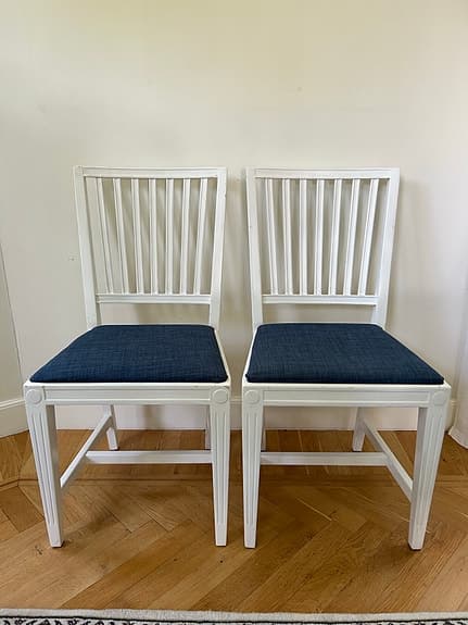 2 st vita spjälstolar i Leksandsmodell