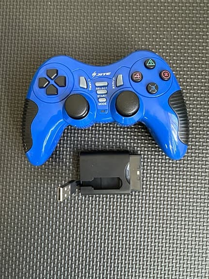 trådlös spelkontroll blå