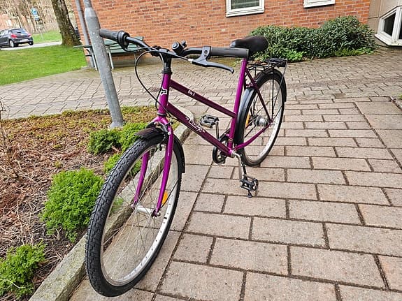 Damcykel 26 tum, 3 växlar med fotbroms